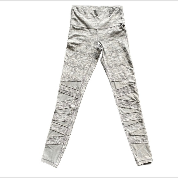 Sz14 Ivivva by Lululemon Grey tech mesh High Rise Leggings EUC - Picture 2 of 9